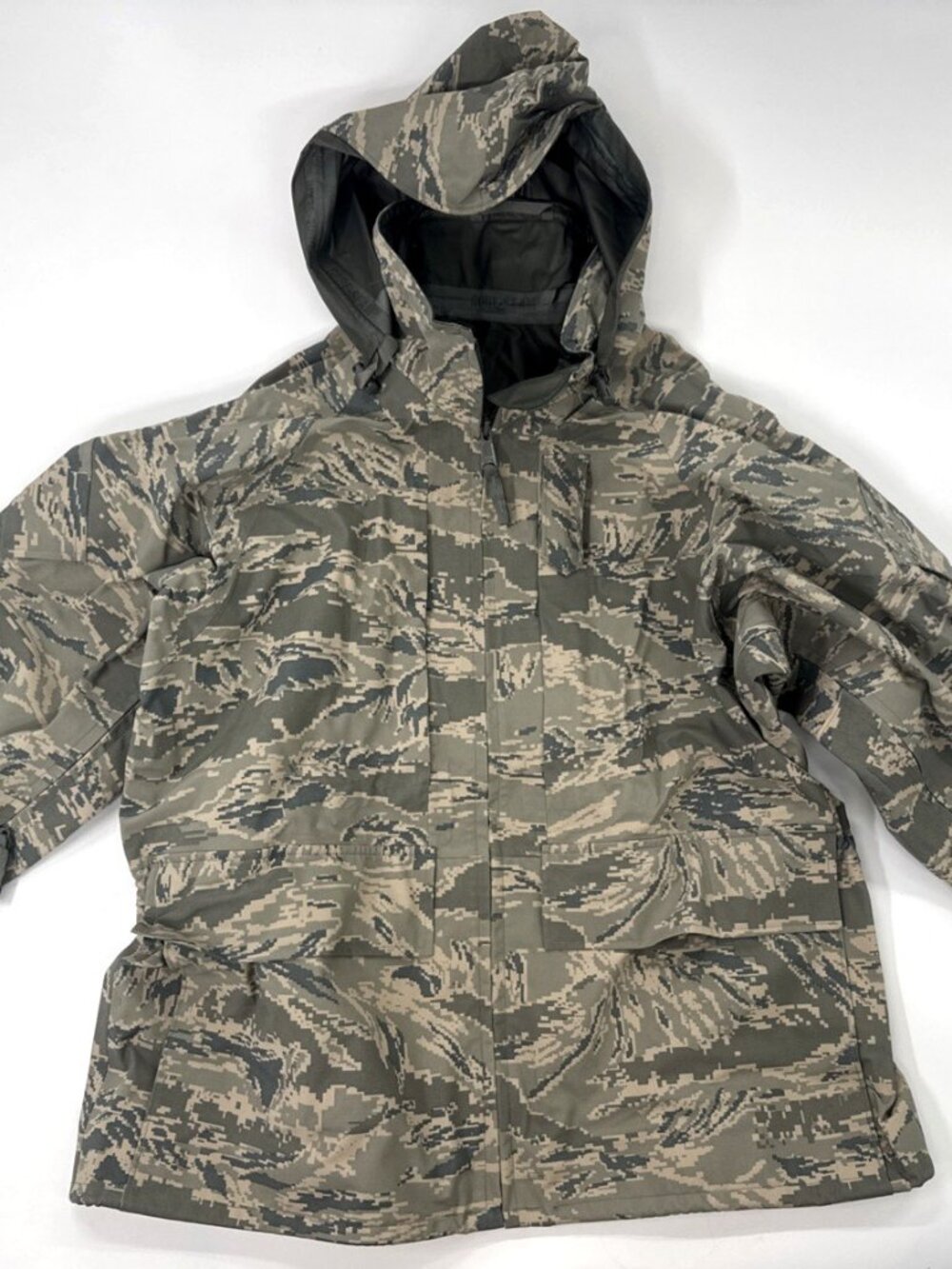 US Air Force APECS Parka Digital Tiger Stripe Camo GoreTex ABU Medium X Short